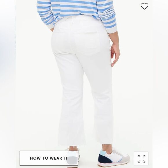 J. Crew Flare crop white jean in signature stretch* - Picture 6 of 12